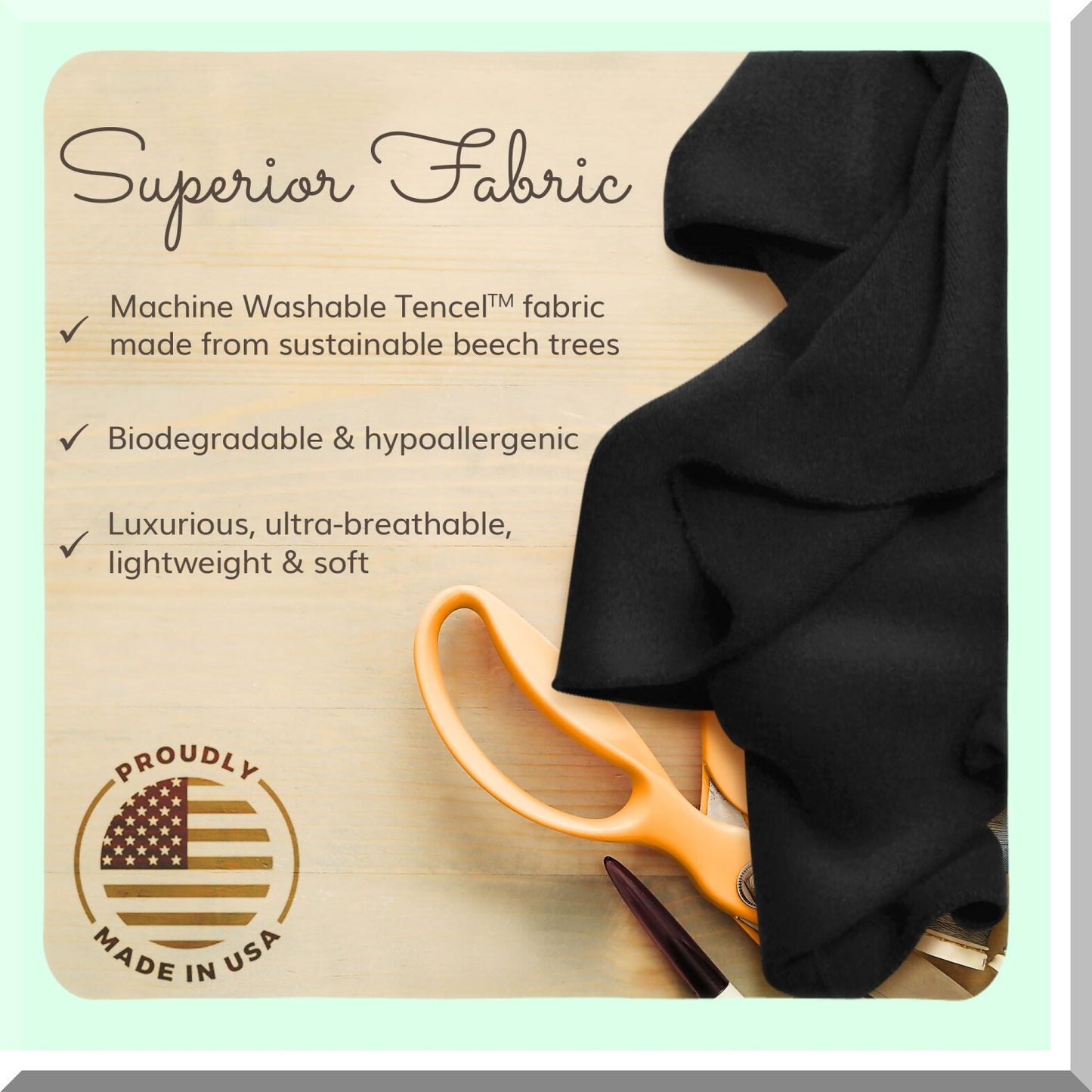 BreathEasy Travel Pillow - Jet Black | Machine Washable Airplane Pillow for Men and Women | Softer Than Cotton | Made in USA | 17" x 13"