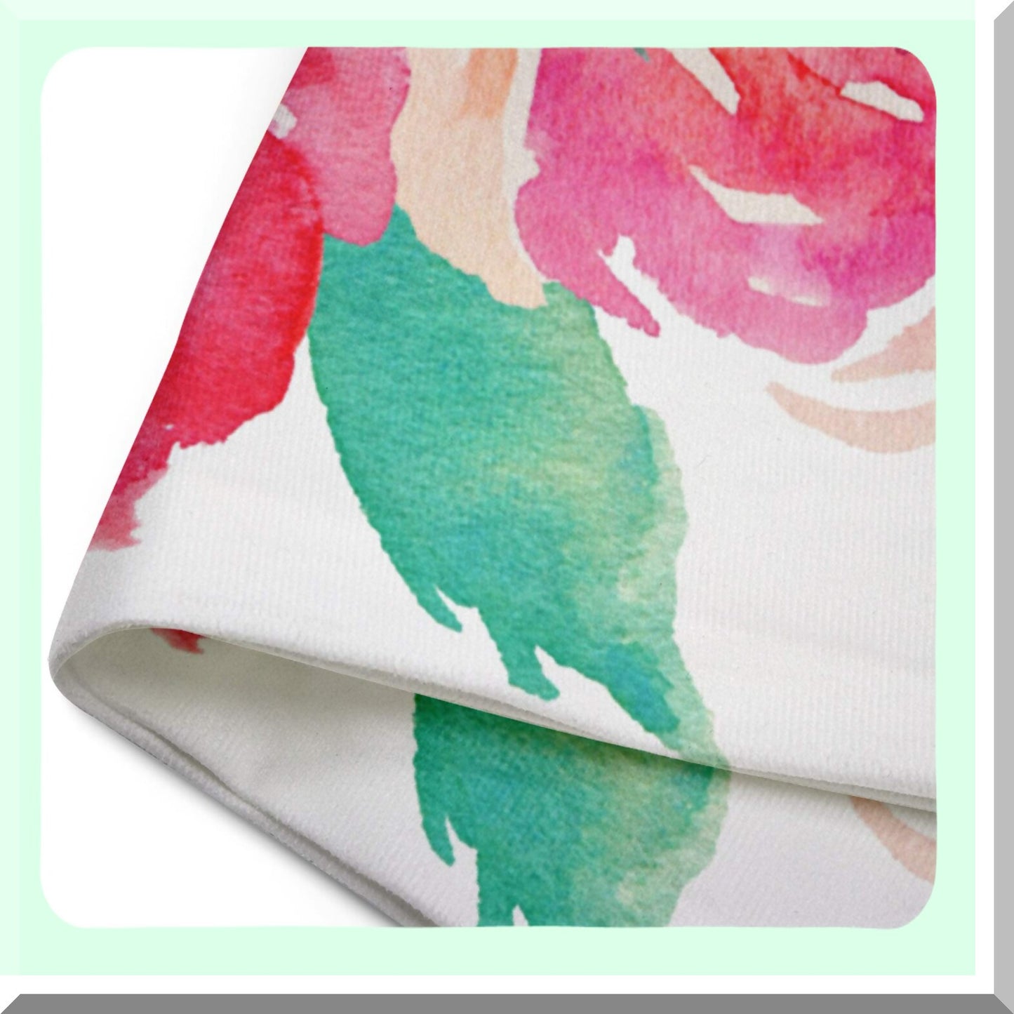 Watercolor Peonies Summer Bouquet Pillow Cover - Girly Decorative Cushion Case for Home Decor - Pink Turquoise Square 18x18 Inch Pillowcase