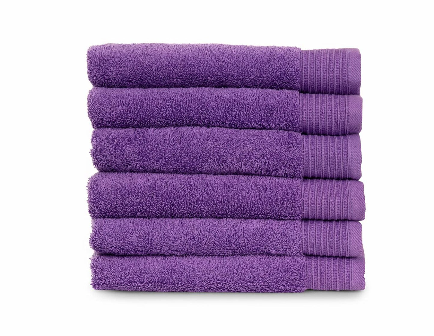 Cotton Luxury Towels Set 6 Hand Towels Lavender