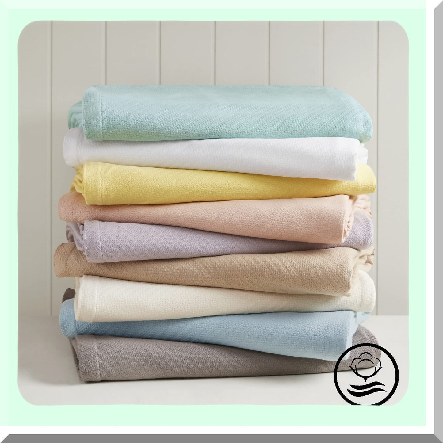 PureComfort Liquid Cotton Blanket - Premium Softness for Bed, Couch, or Sofa - Full/Queen, Ivory