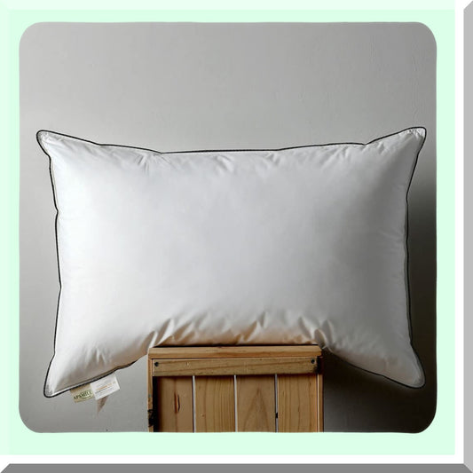 Luxury Down Comfort Pillow - Premium Cotton Insert for Stomach/Back Sleepers - Hotel Quality Soft Bed Pillow - Single Pack Standard Size