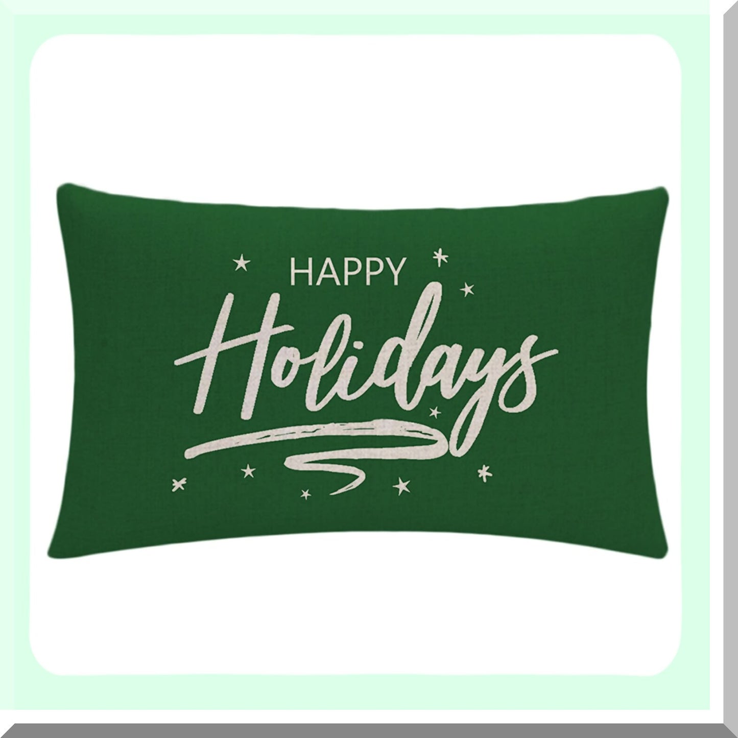 Winter Wonderland Farmhouse Holiday Pillow Cover - Festive Merry Christmas Decorative Cushion Case for Home Sofa and Patio Décor