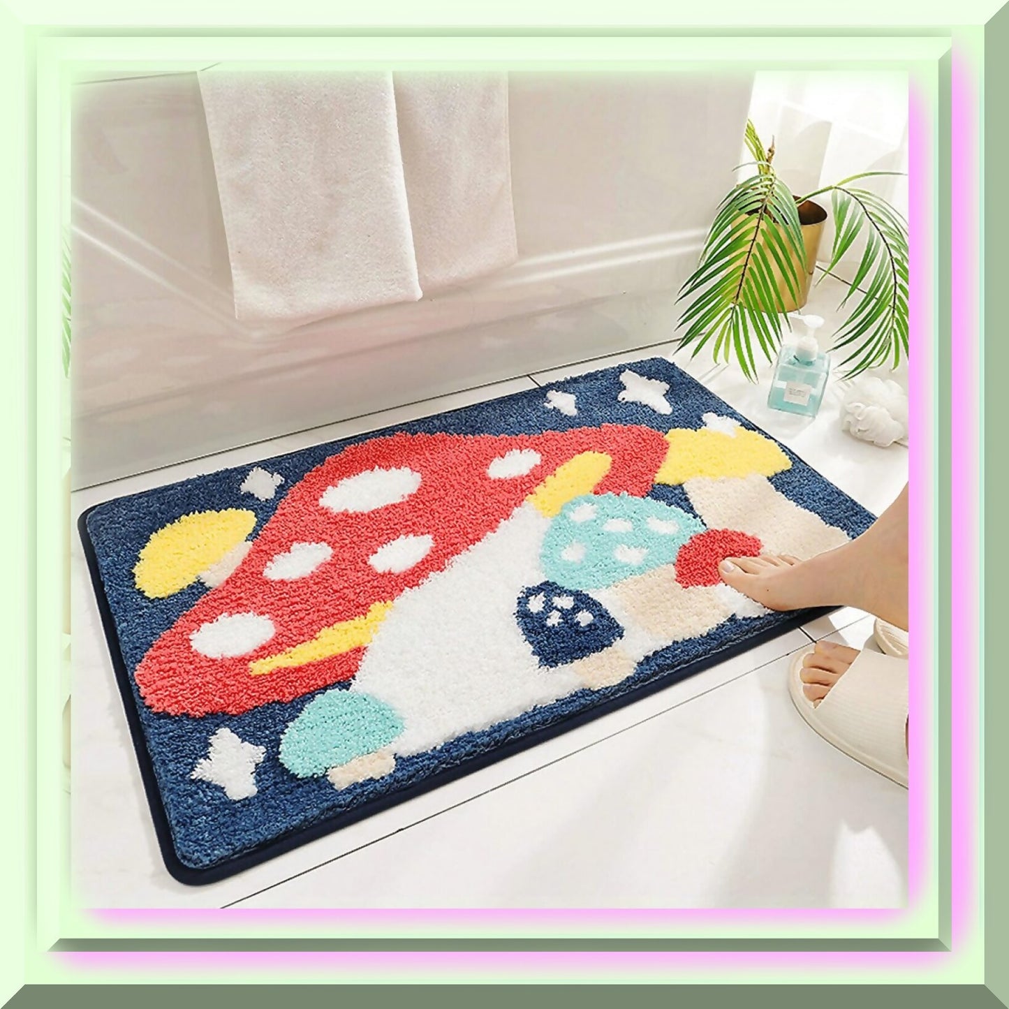Mushroom Microfiber Bath Mat 16" x 24"