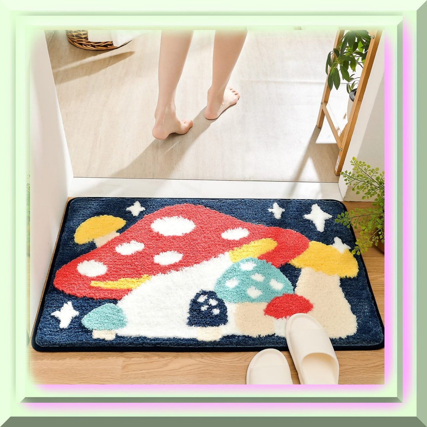 Mushroom Microfiber Bath Mat 16" x 24"