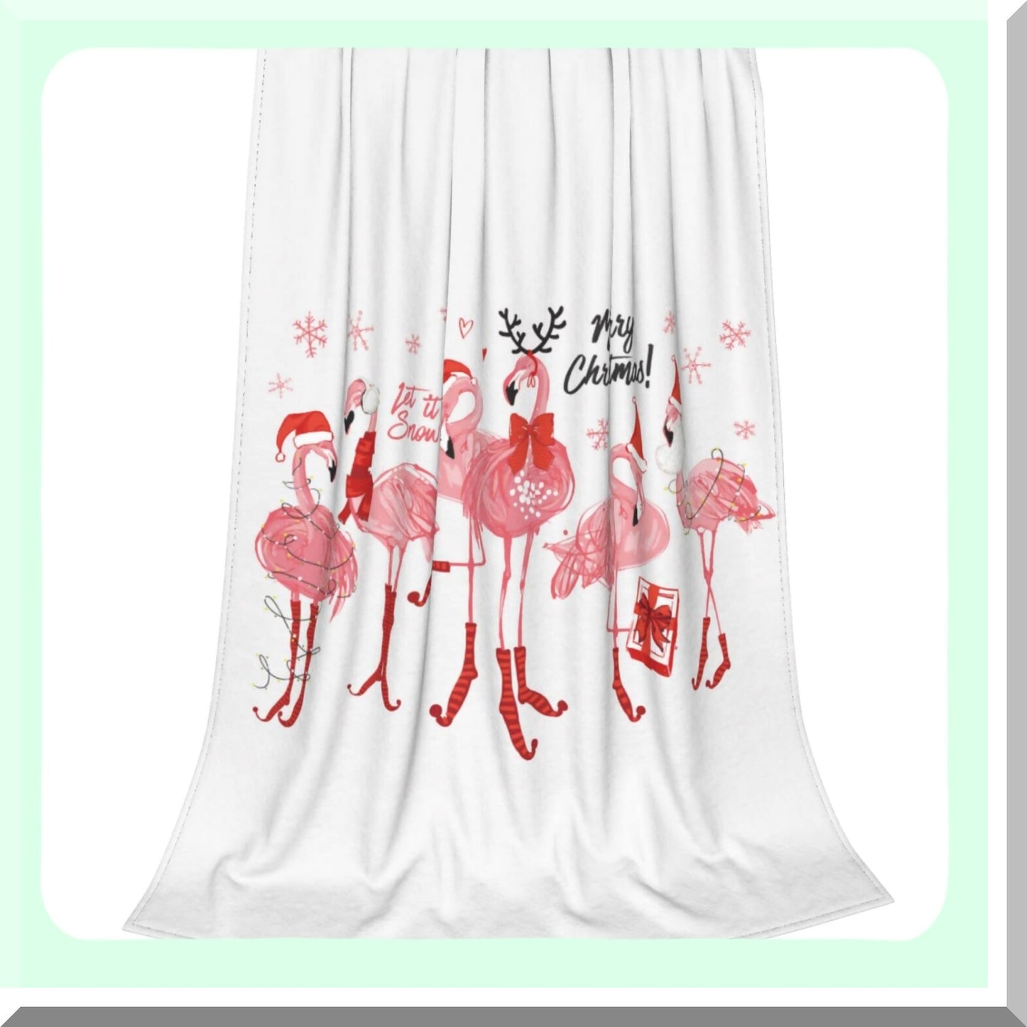 CozyFlame Pink Flamingo Fleece Throw Blanket - Lightweight, Soft & Warm for Bed, Sofa, Couch - 60"x50""
