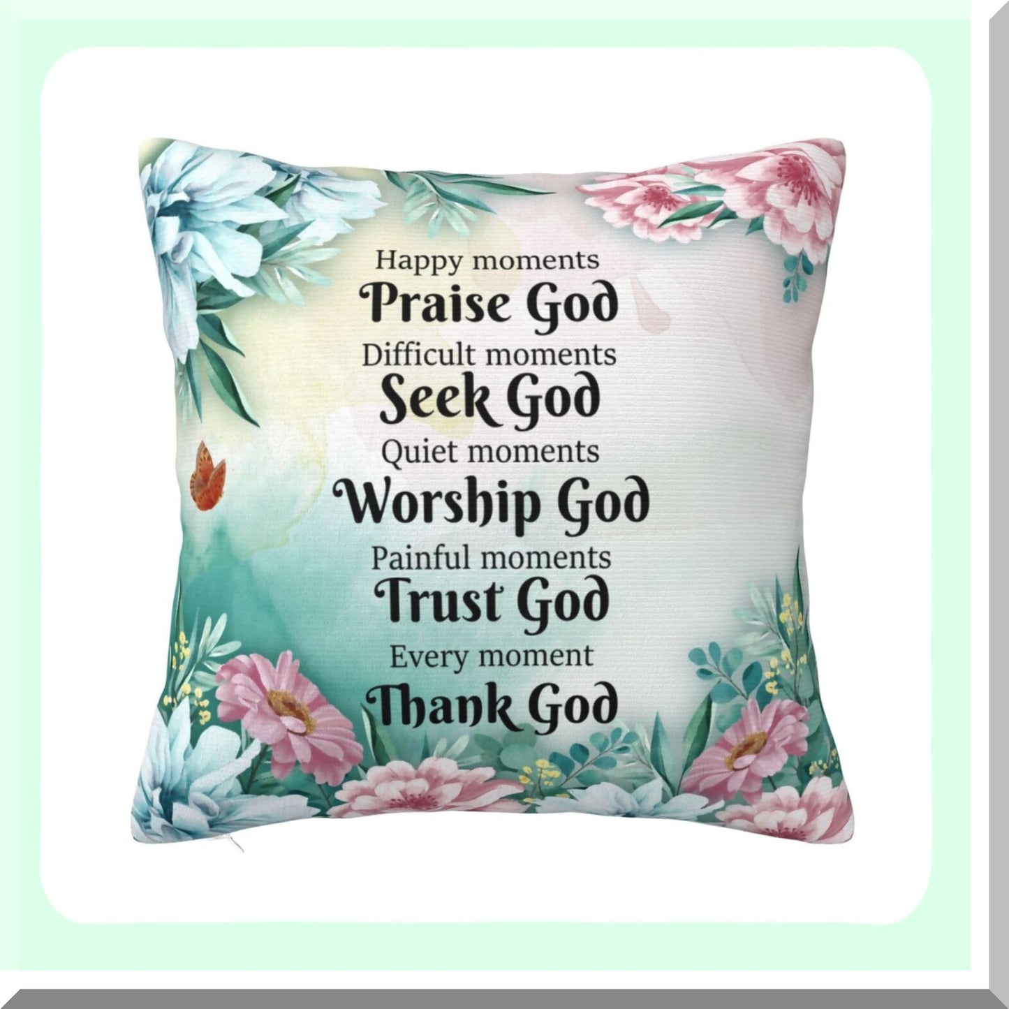 Faithful Blessings Pillow Covers - Inspirational Christian Gifts for Women - Bible Verse Decor - Mom Grandma Wife Birthday Decoration - Religious Home Decor