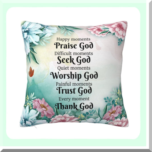 Faithful Blessings Pillow Covers - Inspirational Christian Gifts for Women - Bible Verse Decor - Mom Grandma Wife Birthday Decoration - Religious Home Decor