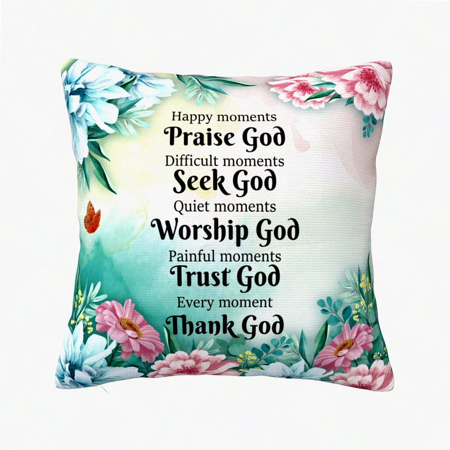 Faithful Blessings Pillow Covers - Inspirational Christian Gifts for Women - Bible Verse Decor - Mom Grandma Wife Birthday Decoration - Religious Home Decor