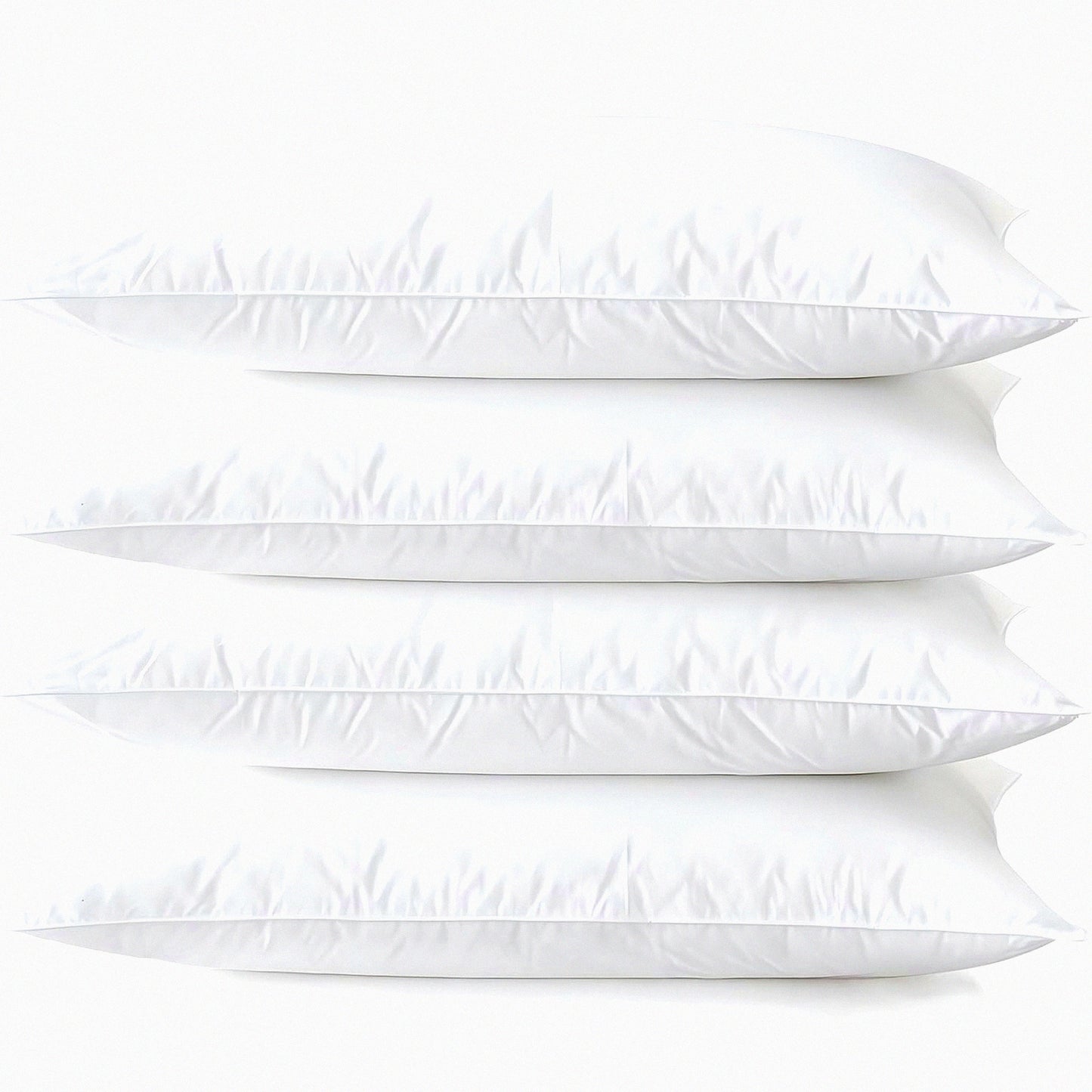 CozyDreams Plush Pillow Set - 4 Pack Standard Size 20"x26" for Stomach & Back Sleepers, Hypoallergenic Down Alternative Filling, Machine Washable