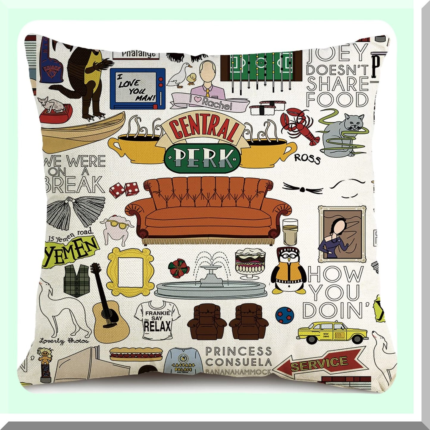 TV Show Fanatic Pillowcase - Funny Merchandise Gift for Women, Men, Girls - Home Decor for Bedroom, Living Room - 18x18 Inch Throw Pillow Cover