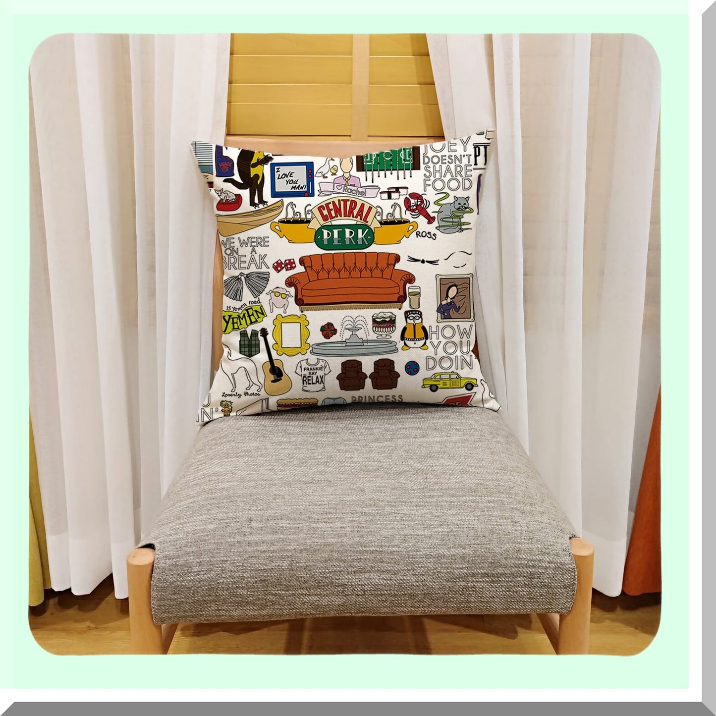 TV Show Fanatic Pillowcase - Funny Merchandise Gift for Women, Men, Girls - Home Decor for Bedroom, Living Room - 18x18 Inch Throw Pillow Cover