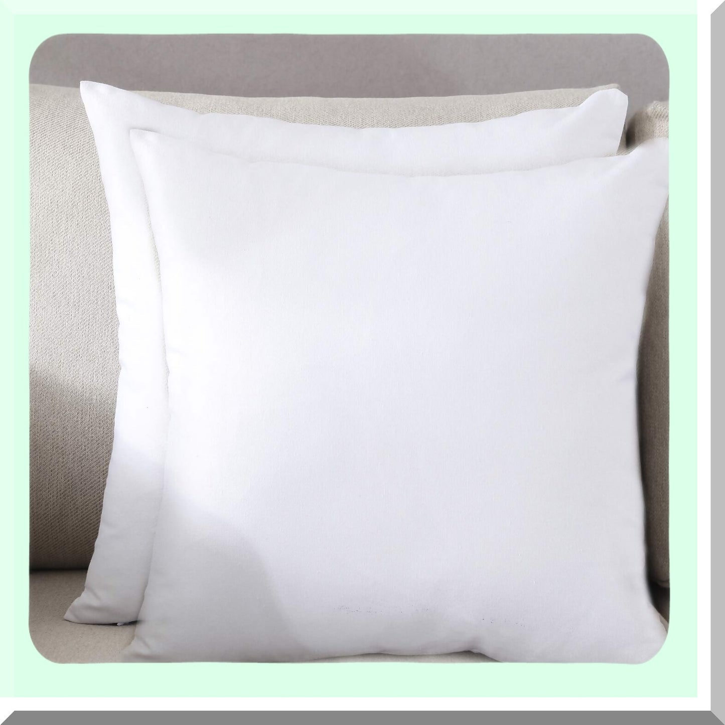 Cotton Canvas Square Pillow Covers - Hidden Zipper Closure - Solid Color Cushion Cases - Home Decor Set of 2 - White 26x26 Inches