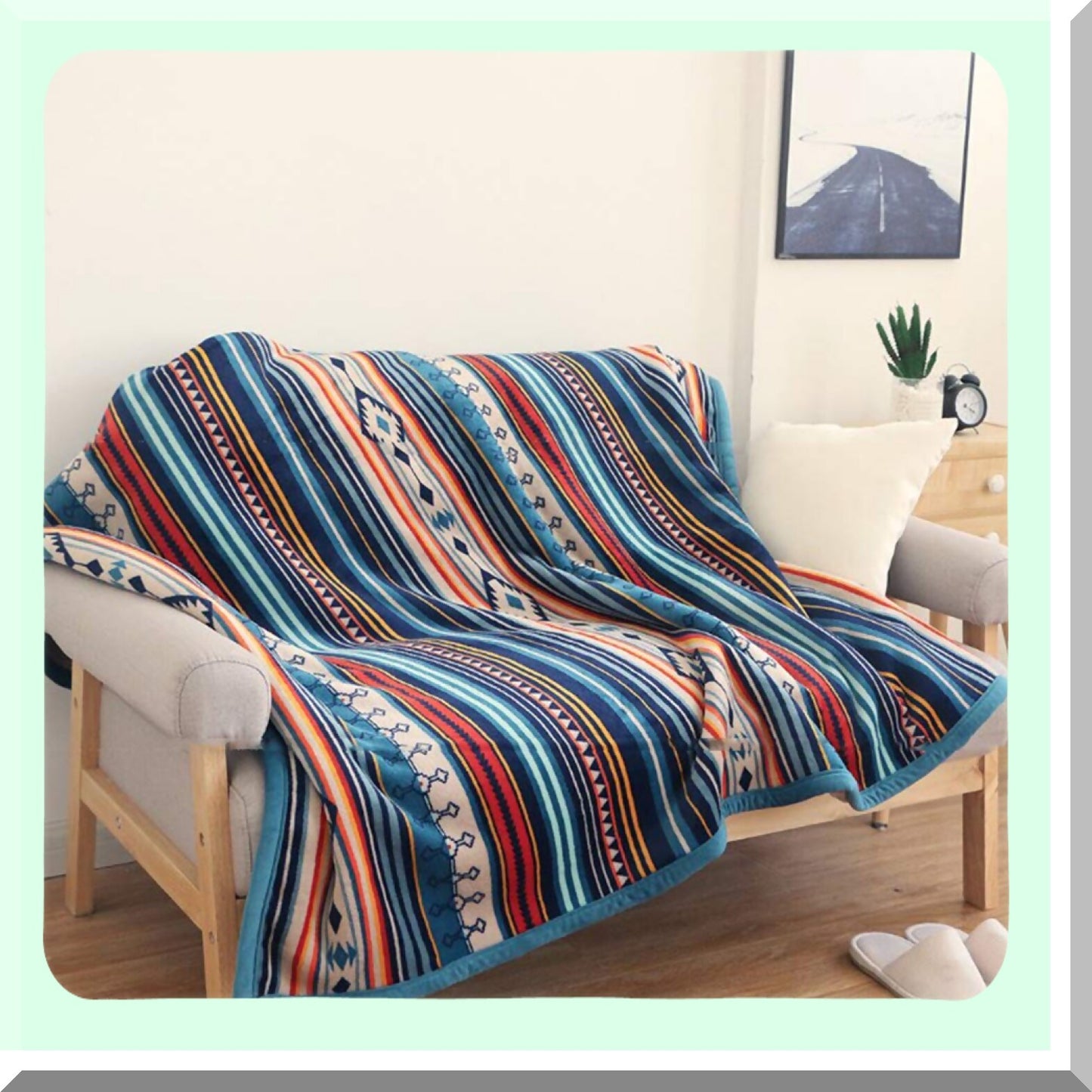 CozyBoho Fleece Throw Blanket - 50x60 Inch Soft, Warm, Fluffy Blanket for Bed, Sofa, Couch, Office