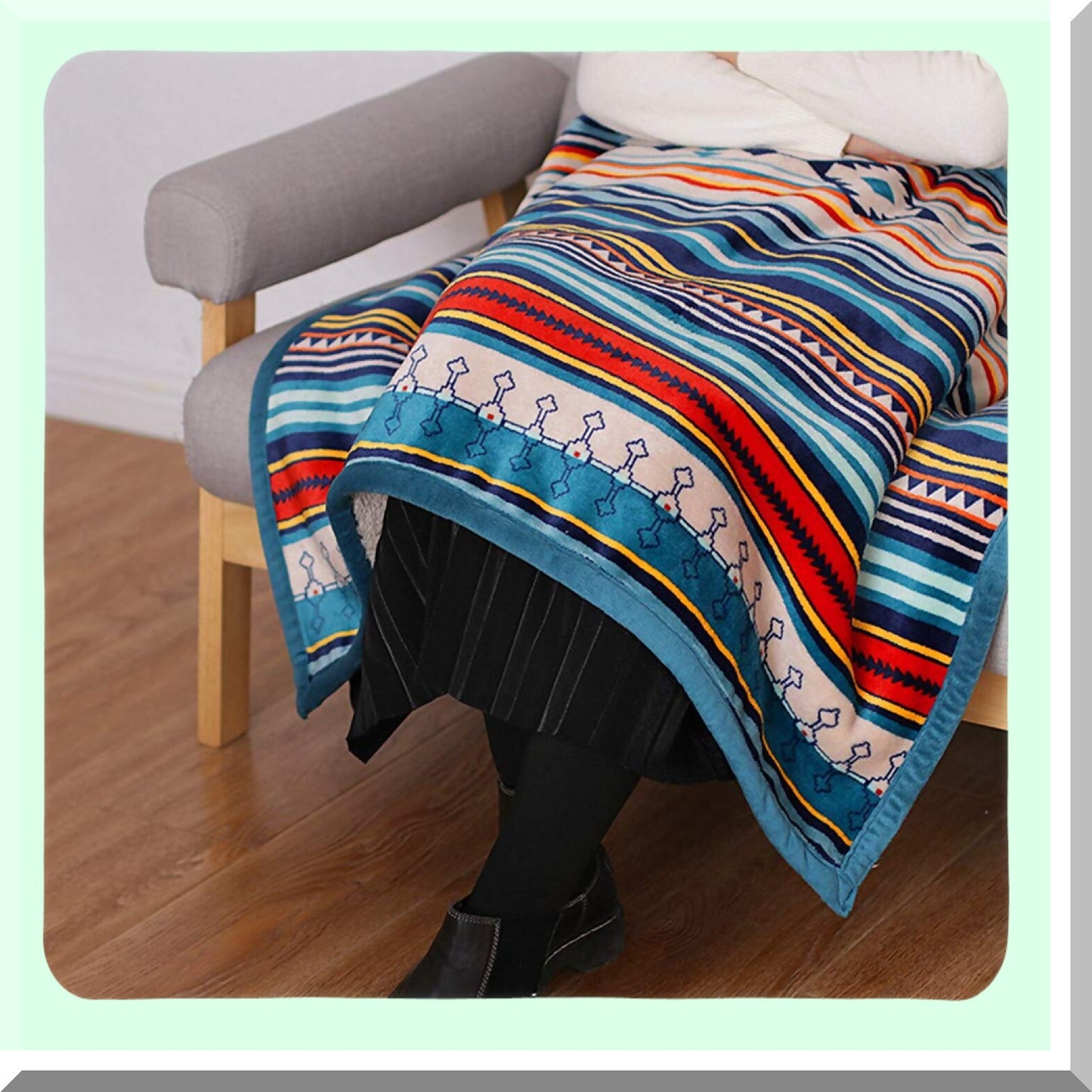 CozyBoho Fleece Throw Blanket - 50x60 Inch Soft, Warm, Fluffy Blanket for Bed, Sofa, Couch, Office