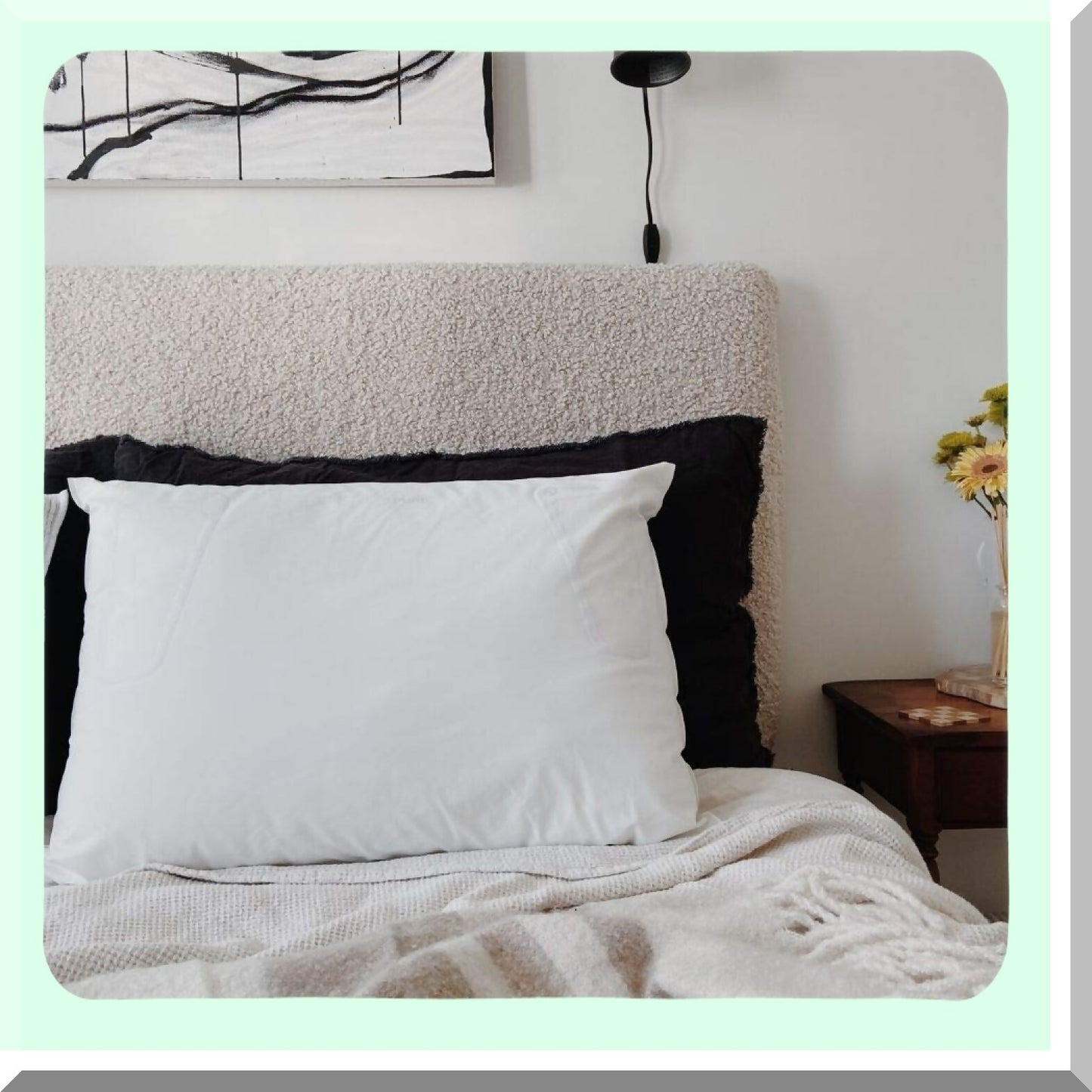 AllergyGuard Waterproof Breathable Pillow - Hypoallergenic Standard Queen Size with Polyfill Fill for Pure Comfort and Protection