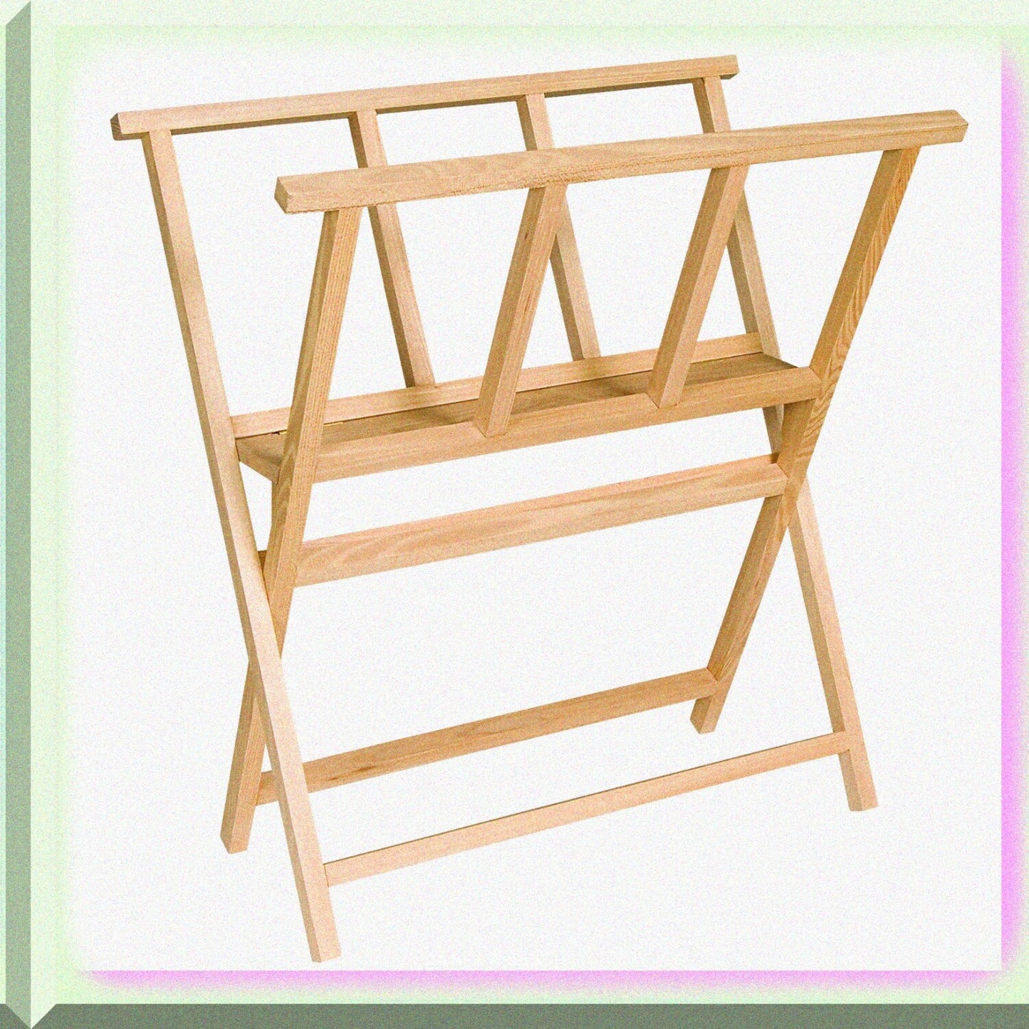 Folding Beechwood Large Print Display Rack