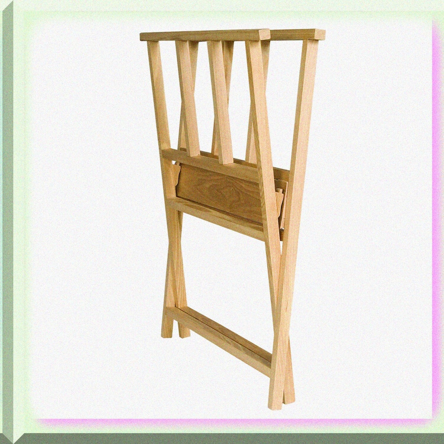 Folding Beechwood Large Print Display Rack