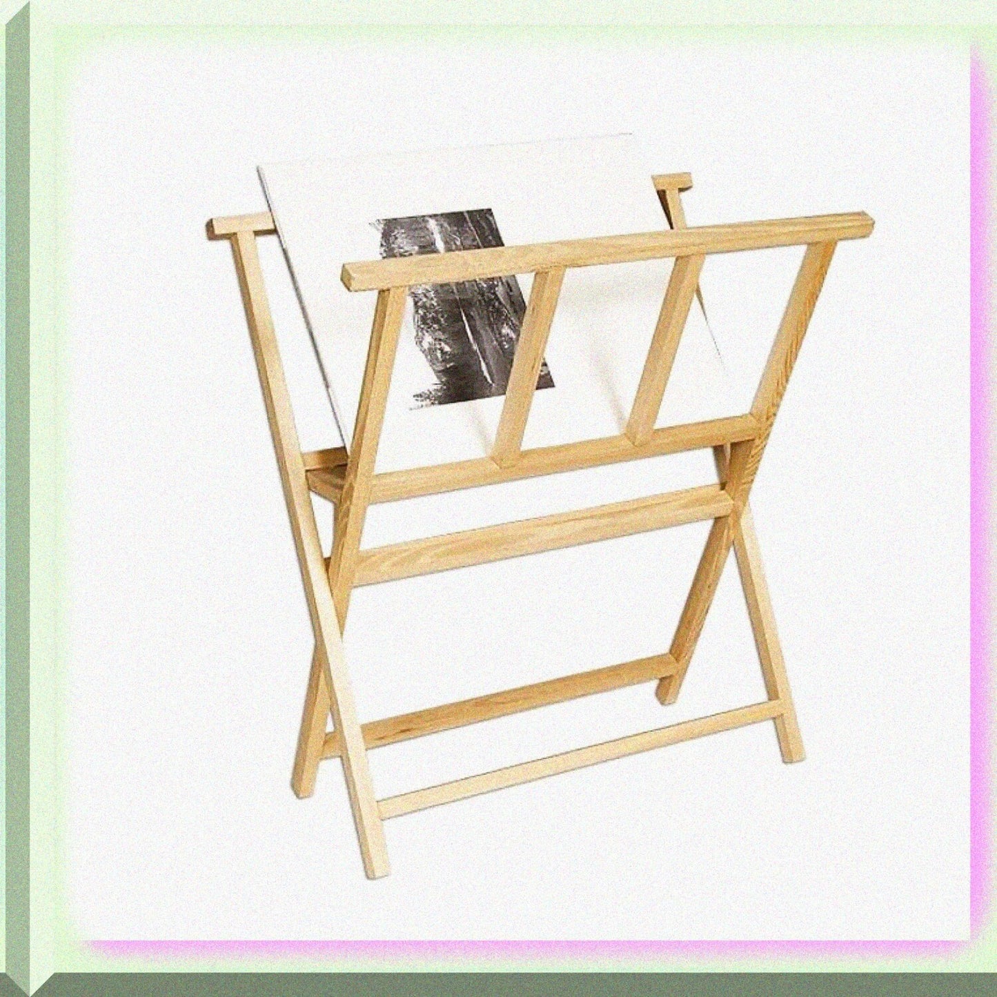 Folding Beechwood Large Print Display Rack