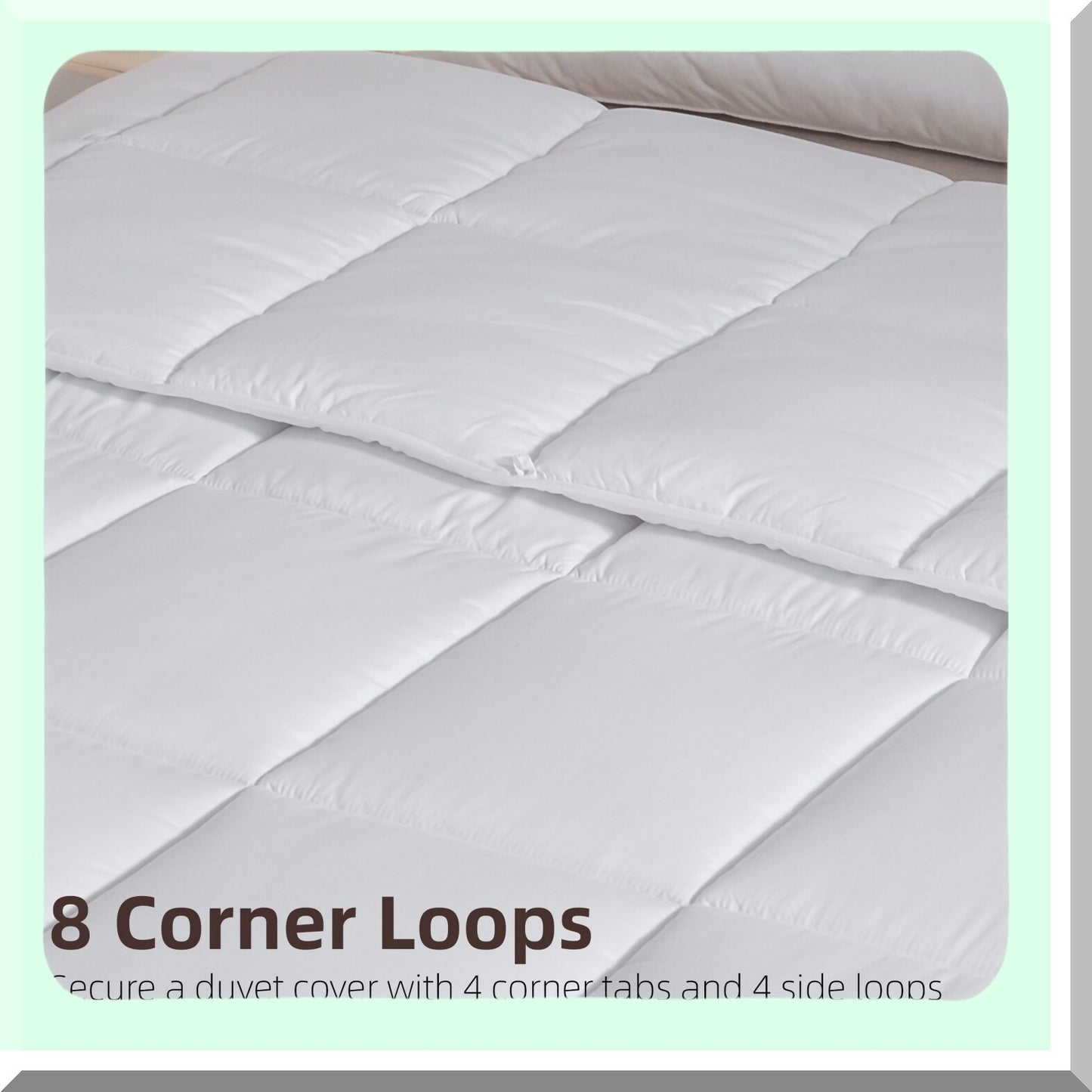 All Season Twin Size Quilted Comforter - Lightweight Down Alternative Duvet Insert with Brushed Microfiber Cover. Box-Stitch Design for Cozy Sleep.