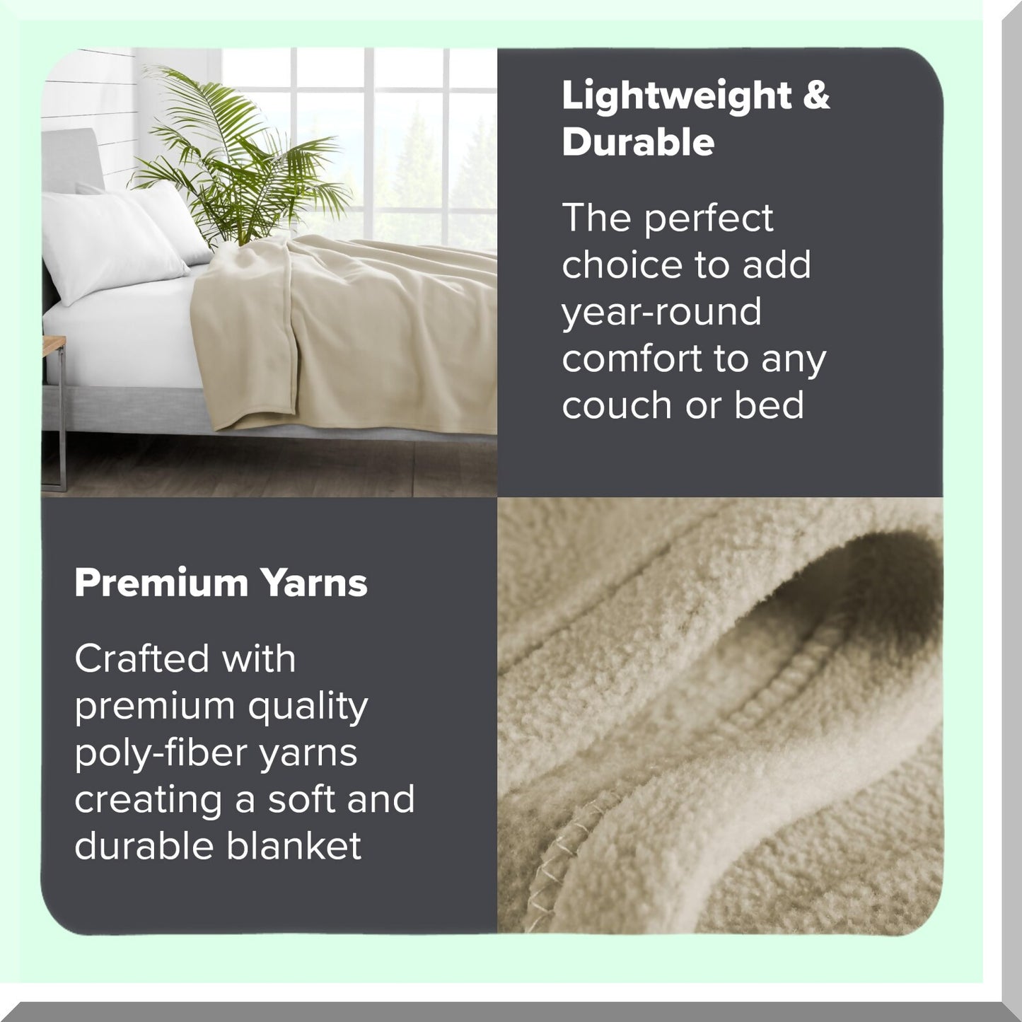 CozyWarm Polar Fleece Blanket - Premium Lightweight Throw for Bed, Sofa, Camping & Travel