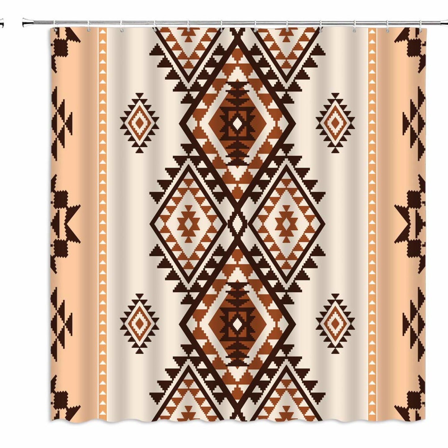 Aztec Shower Curtain Retro Southwestern Tribal 70x70 inches
