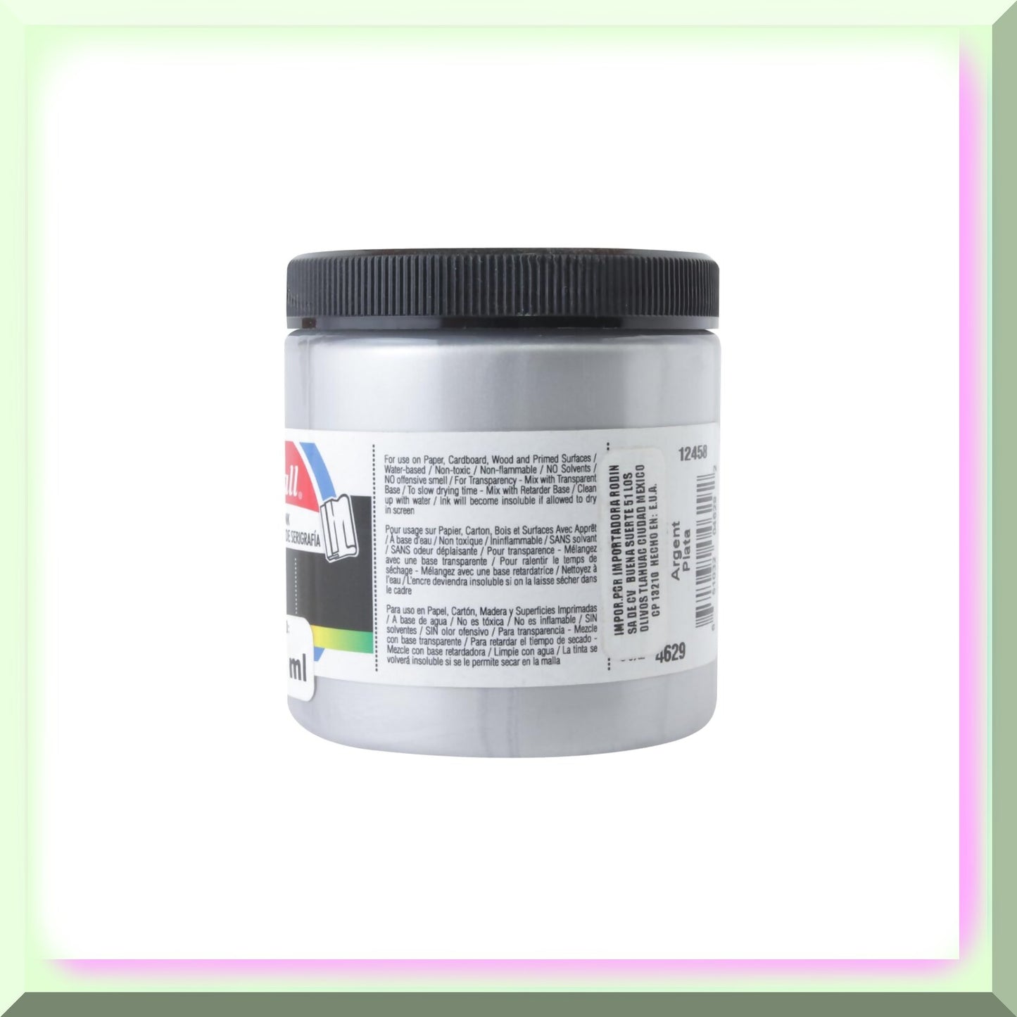 Silver Shimmer Acrylic Screen Printing Ink 8oz