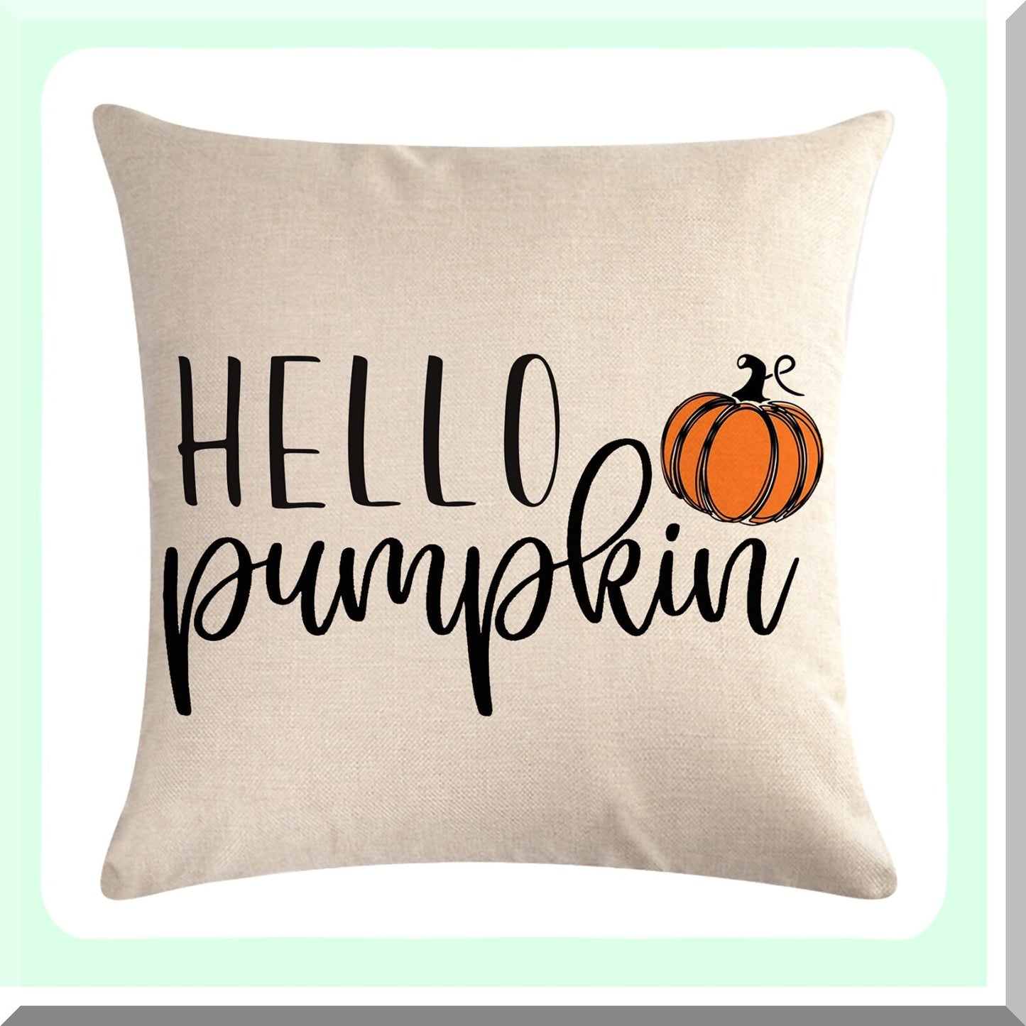 Fall Harvest Pumpkin Pillowcase Set - Autumn Farmhouse Decor Cushion Covers for Thanksgiving Sofa Bed - Hello Pumpkin Throw Pillow Covers 1818