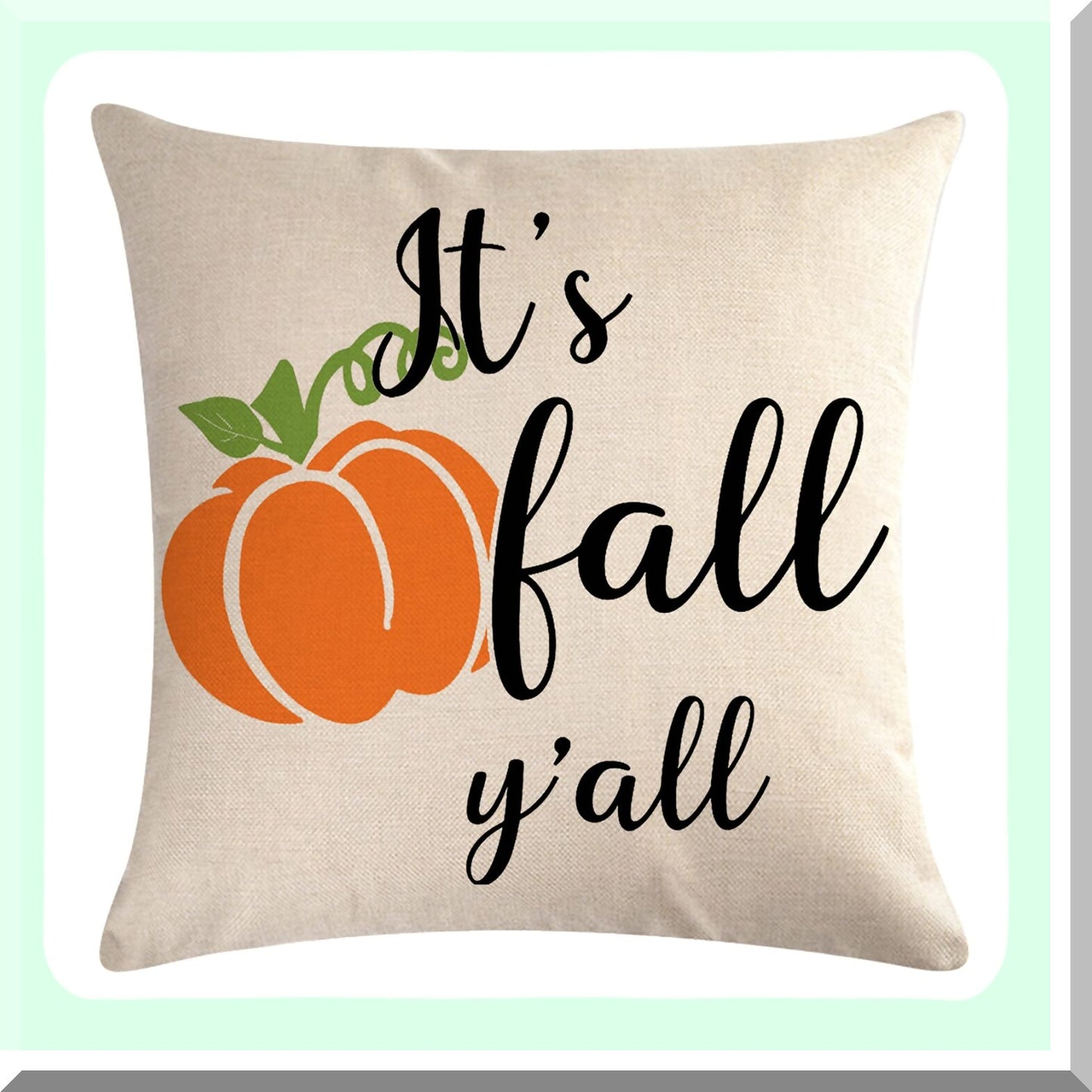 Fall Harvest Pumpkin Pillowcase Set - Autumn Farmhouse Decor Cushion Covers for Thanksgiving Sofa Bed - Hello Pumpkin Throw Pillow Covers 1818