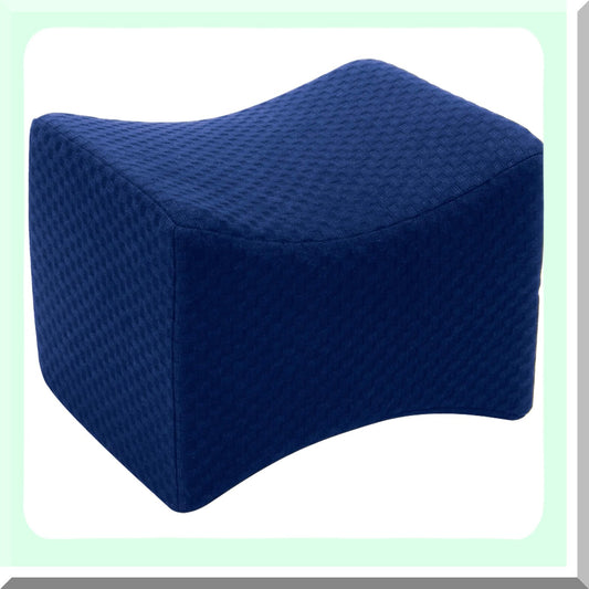 ErgoAlign Memory Foam Knee Pillow - Orthopedic Support for Side Sleepers, Back Pain Relief, Spine Alignment, Machine Washable Cover, Knee Wedge for Deep Sleep