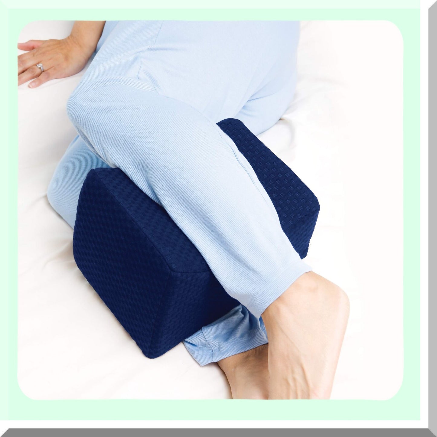 ErgoAlign Memory Foam Knee Pillow - Orthopedic Support for Side Sleepers, Back Pain Relief, Spine Alignment, Machine Washable Cover, Knee Wedge for Deep Sleep