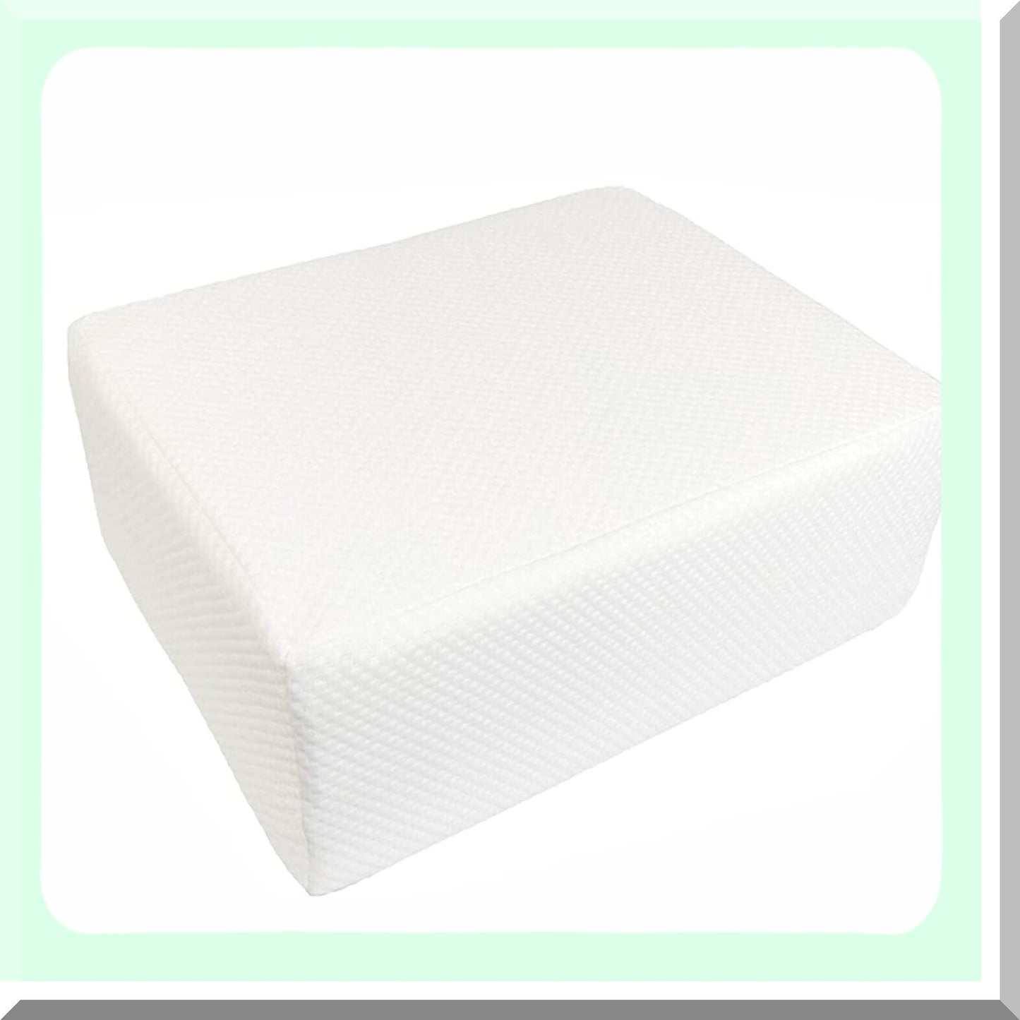 ErgoRest Memory Foam Side Sleeper Pillow - Neck & Shoulder Pain Relief, Vertebral Support Cushion for Thicker Bed - 15x12x4 Square Cube Shape