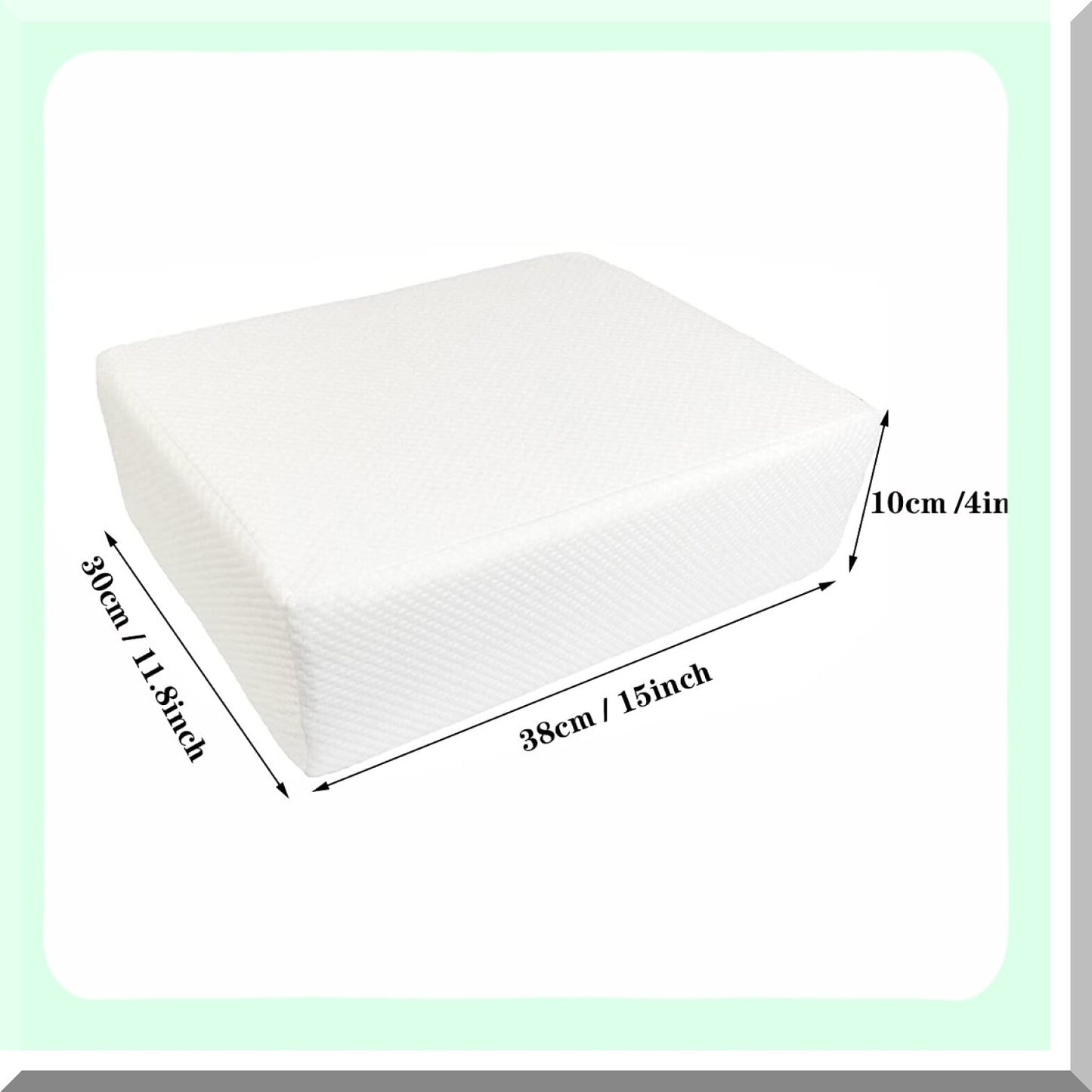 ErgoRest Memory Foam Side Sleeper Pillow - Neck & Shoulder Pain Relief, Vertebral Support Cushion for Thicker Bed - 15x12x4 Square Cube Shape