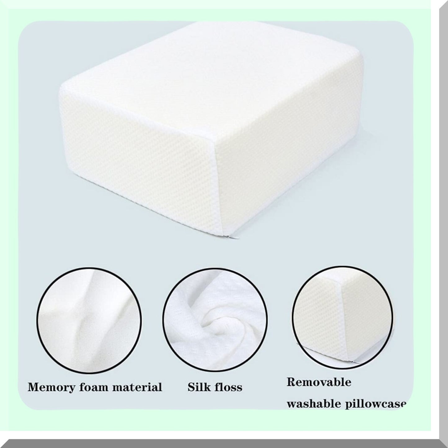 ErgoRest Memory Foam Side Sleeper Pillow - Neck & Shoulder Pain Relief, Vertebral Support Cushion for Thicker Bed - 15x12x4 Square Cube Shape