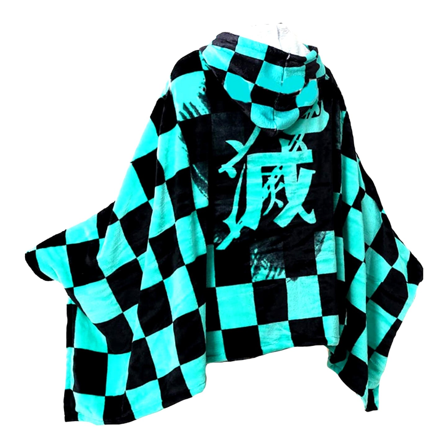 Tanjiro Demon Slayer Cozy Blanket Hoodie - Green, One Size