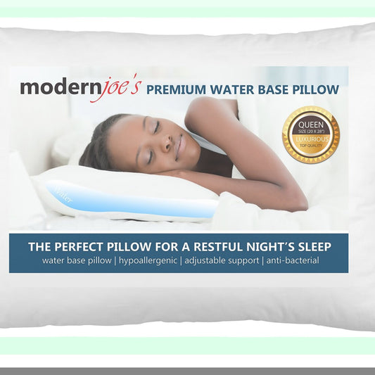 Royal AquaDream Adjustable Waterbase Pillow - Queen Size (20x28) Luxurious Fiber Fill - Ultimate Comfort and Support for a Restful Sleep