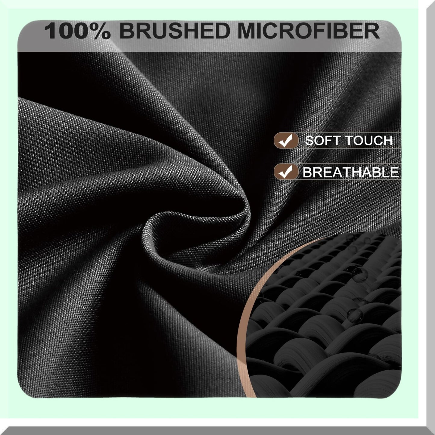 LuxuryCool Queen Fitted Sheet - Hotel Quality Ultra Soft Breathable Brushed Microfiber Deep Pocket Cooling Sheets for Queen Size Bed - Black