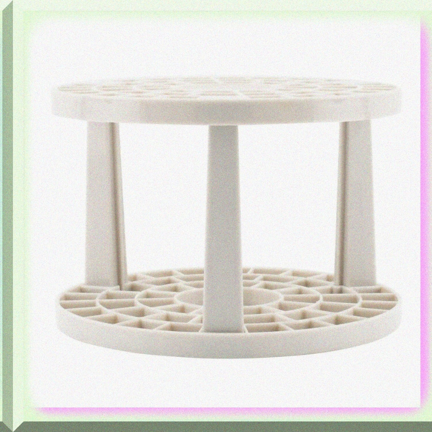 Beige Brush Storage Crate for Artists, 49 Slots