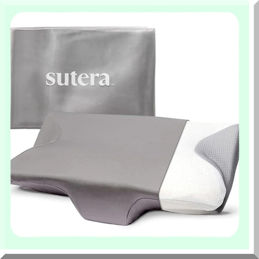 Bamboo Dream Deep Cervical Pillowcase - Gray Zipper Pillow Cover for Sleeping Pillow