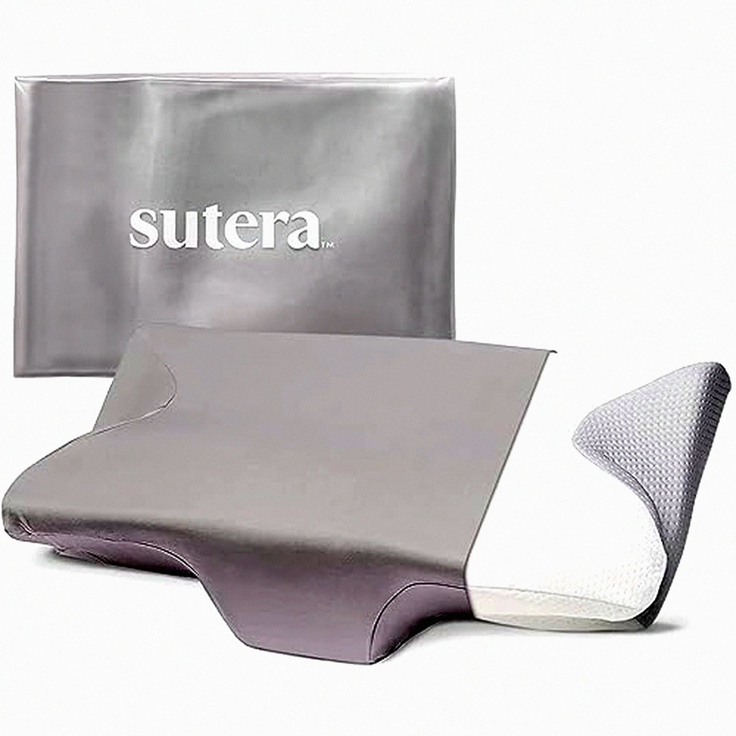 Bamboo Dream Deep Cervical Pillowcase - Gray Zipper Pillow Cover for Sleeping Pillow