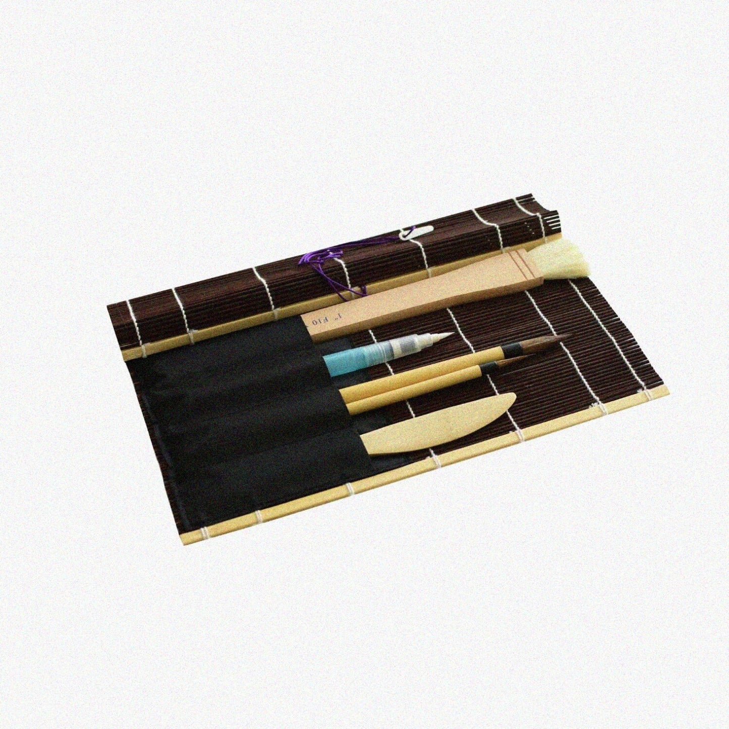 Fudemaki Brush Holder with Pockets Brown