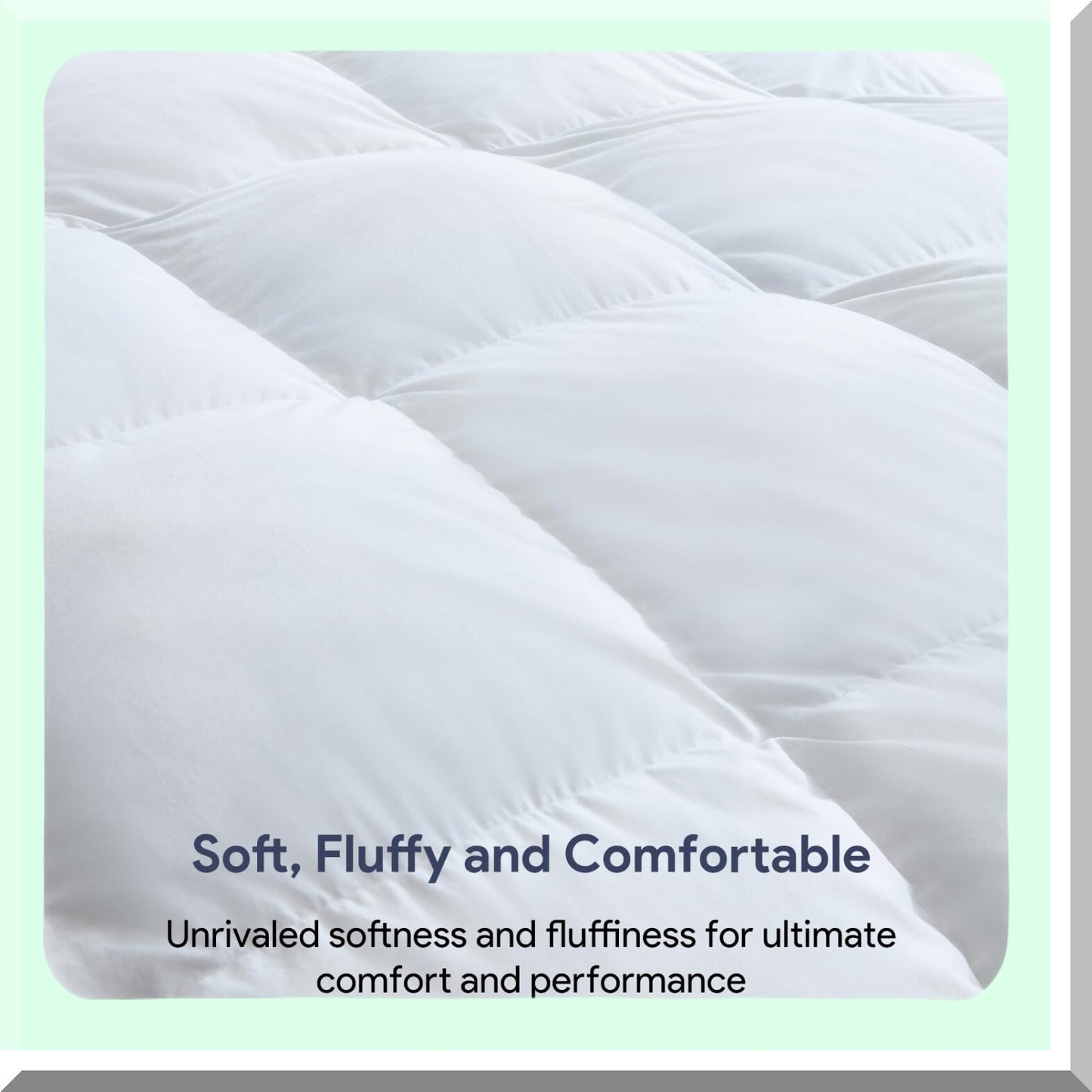 All Season White Down Comforter - Ultra Soft Queen Size Duvet Insert with Fluffy 100% Cotton Cover - 90 x 90 Inches - Cozy Comfort for Queen Bed