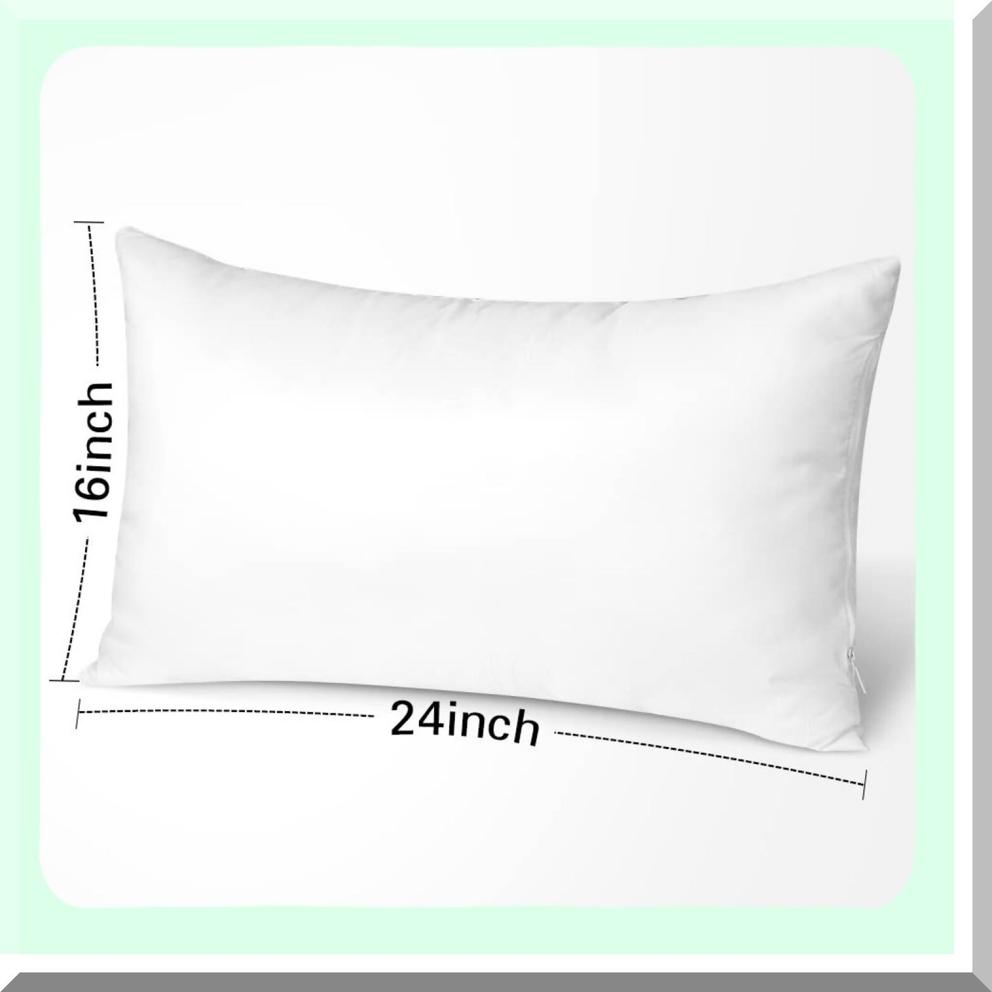 Premium Comfort 16x24 Throw Pillow Insert - Plush Square Cushion Stuffer for Couch, Sofa, Bed - Indoor Decorative Pillow Insert - Set of 1