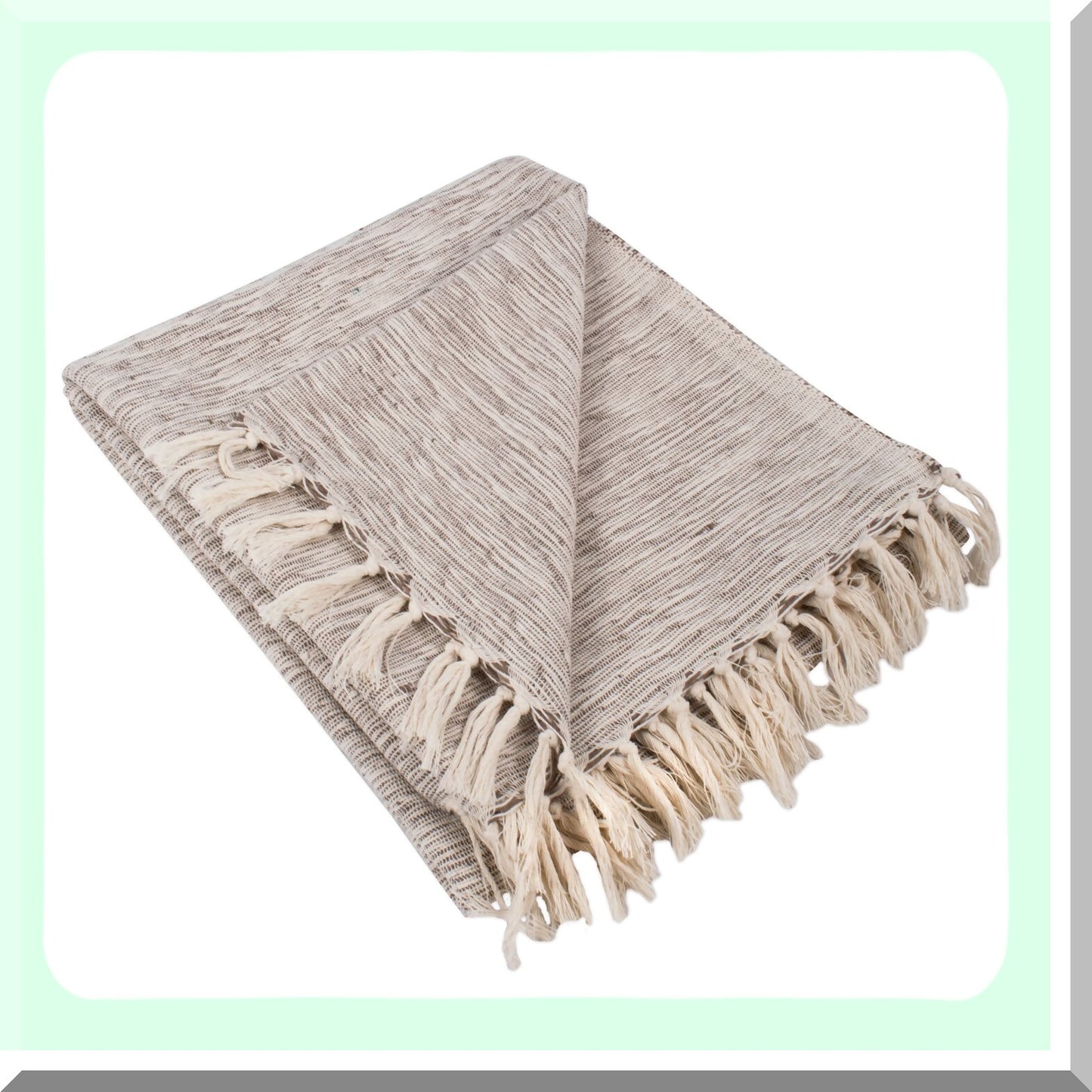 CozyRustic Variegated Brown Farmhouse Throw Blanket - Perfect for Chair, Couch, Bed, Picnic, Camping, Beach, or Staying Cozy at Home (50 x 60)