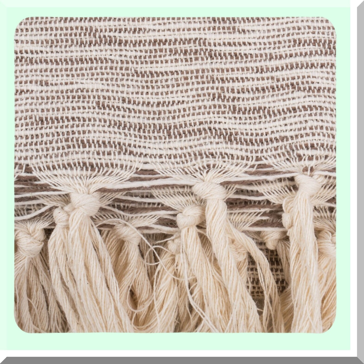 CozyRustic Variegated Brown Farmhouse Throw Blanket - Perfect for Chair, Couch, Bed, Picnic, Camping, Beach, or Staying Cozy at Home (50 x 60)