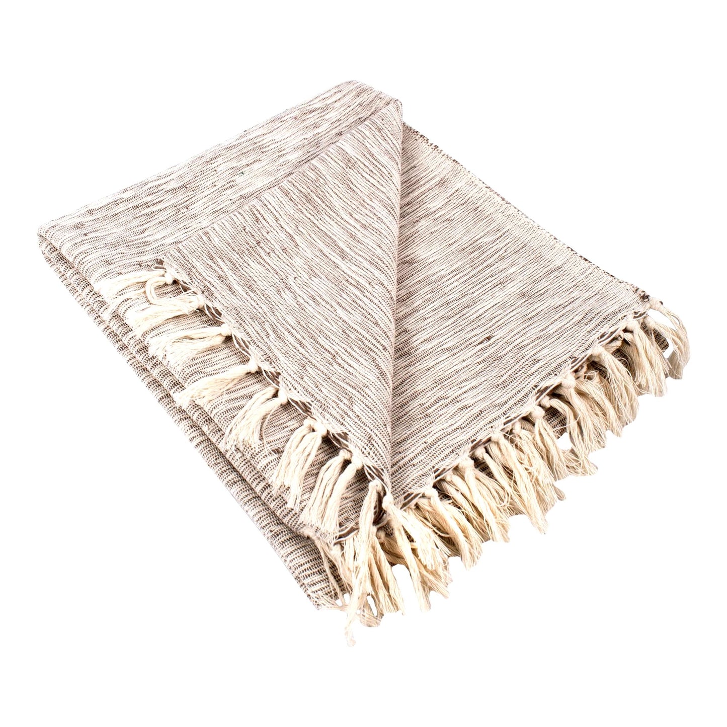 CozyRustic Variegated Brown Farmhouse Throw Blanket - Perfect for Chair, Couch, Bed, Picnic, Camping, Beach, or Staying Cozy at Home (50 x 60)