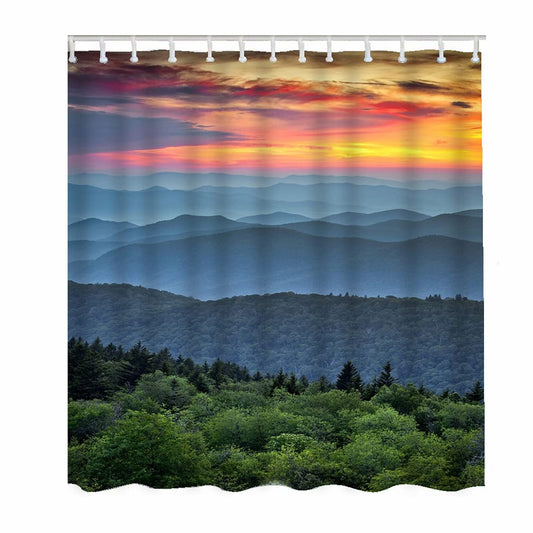 Blue Ridge Parkway Scenic Landscape Shower Curtain 72x72 Inches