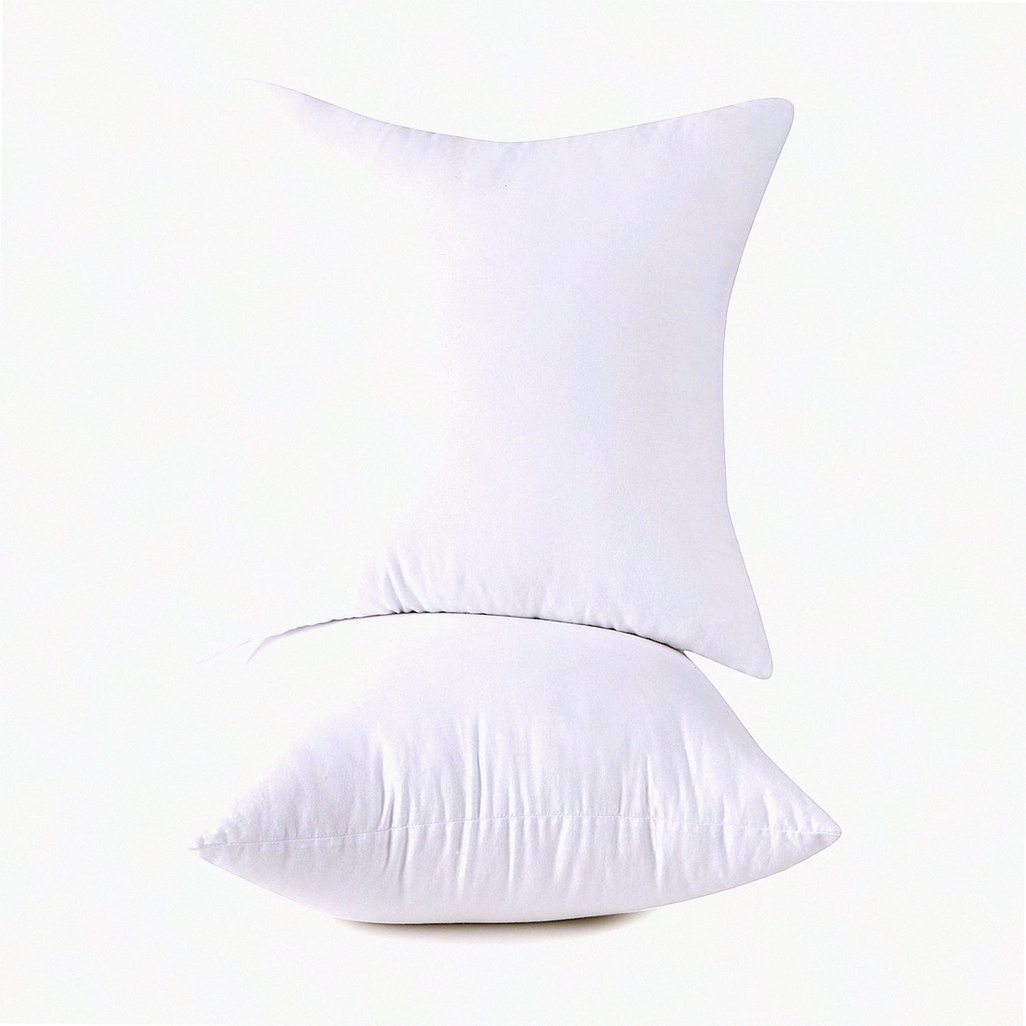 Cotton Comfort Square Pillow Set - 18x18 Inch Insert - Decorative Throw Pillows - Set of 2 - Soft Cotton Cover - Home Decor Accent Pillows