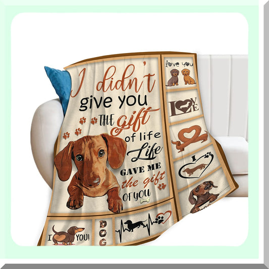CozyWiener Fleece Blanket - Soft, Warm, and Fluffy Dachshund Throw for Women, Girls, Adults, and Kids