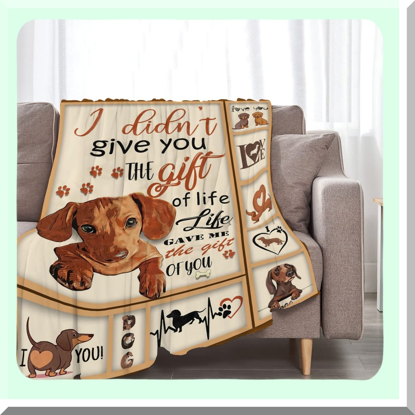 CozyWiener Fleece Blanket - Soft, Warm, and Fluffy Dachshund Throw for Women, Girls, Adults, and Kids