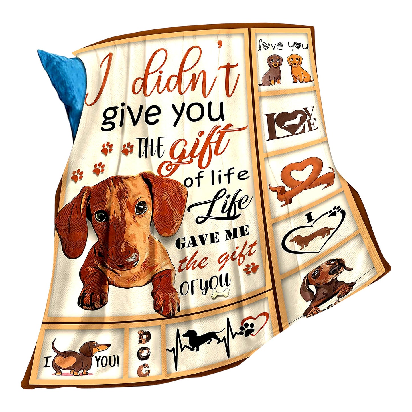 CozyWiener Fleece Blanket - Soft, Warm, and Fluffy Dachshund Throw for Women, Girls, Adults, and Kids